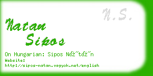 natan sipos business card